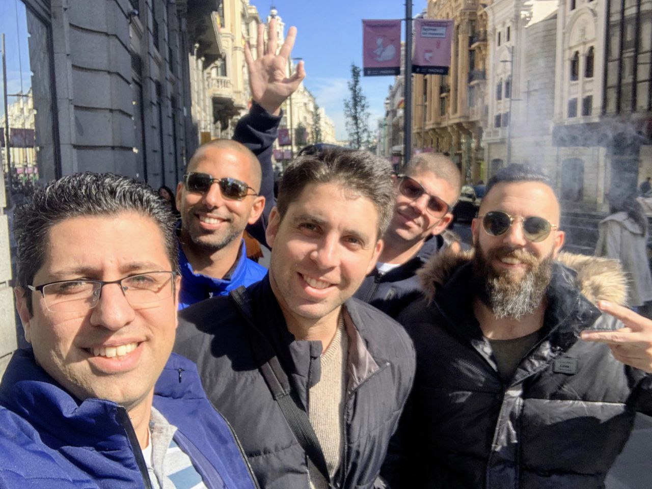 Paz with his friends